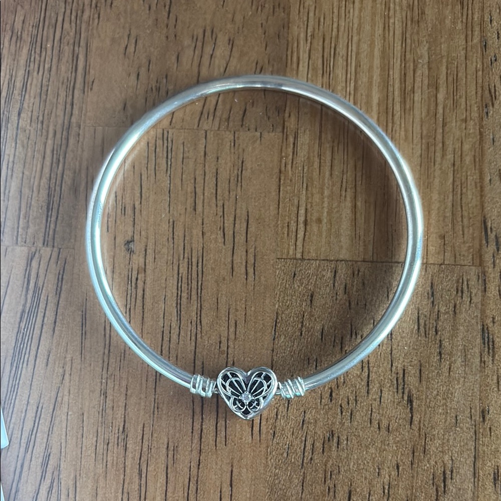 Pandora Silver Heart Charm Bracelet